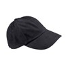 Low-profile heavy brushed cotton cap Black
