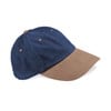 Low-profile heavy brushed cotton cap French Navy/ Taupe