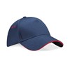 Ultimate 5-panel cap - sandwich peak French Navy/ Classic Red