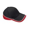 Teamwear competition cap Black/ Classic Red/ White
