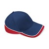 Teamwear competition cap BC171FNCR French Navy/   Classic Red