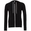 Unisex polycotton fleece full zip hoodie Black