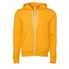 Unisex polycotton fleece full-zip hoodie  Gold
