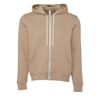 Unisex polycotton fleece full-zip hoodie  Tan