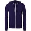 Unisex polycotton fleece full zip hoodie Team Purple