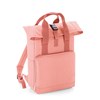Twin handle roll-top backpack  Blush Pink