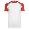 Raglan contrast tee BY007WHRD2XL White/   Red