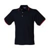Double tipped collar and cuff polo shirt HB150NYRD2XL Navy Red tipping