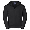 Authentic zipped hooded sweat Black