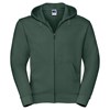 Authentic zipped hooded sweat Bottle Green