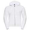Authentic zipped hooded sweat White