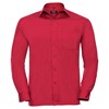 Long sleeve polycotton easycare poplin shirt Classic Red