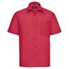 Short sleeve polycotton easycare poplin shirt Classic Red