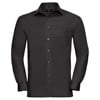 Long sleeve pure cotton easycare poplin shirt Black