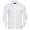Long sleeve pure cotton easycare poplin shirt White