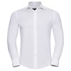 Long sleeve easycare fitted shirt White