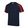 Contrast cool T French Navy/ Fire Red