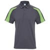 Contrast cool polo Charcoal/ Lime Green