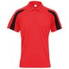 Contrast cool polo Fire Red/ Jet Black