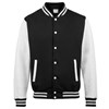 Varsity jacket Jet Black/ Heather Grey