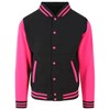 Varsity jacket JH043JBHP2XL Jet Black/  Hot Pink