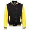 Varsity jacket Jet Black/ Sun Yellow*