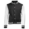 Varsity jacket Jet Black / White*