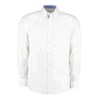 Contrast premium Oxford shirt (button-down collar) long sleeve White/ Mid Blue