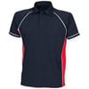 Piped performance polo Navy/ Red/ White