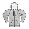 Nike men?s full-zip fitness hoodie NK389 Dark Grey Heather/Particle Grey/Black