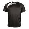 Short sleeve sports t-shirt Black/ White/ Storm Grey