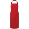 Recycled polyester and cotton bib apron, organic and Fairtrade certified PR120 Red