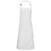 100% Polyester bib apron White