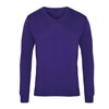 V-neck knitted sweater Purple