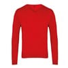 V-neck knitted sweater Red