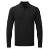 Unisex long sleeve polo shirt, powered by HeiQ Viroblock PR997 Black