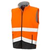 Printable safety softshell gilet R451XFOBK2XL Fluorescent Orange/  Black