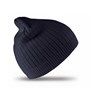 Double-knit cotton beanie hat Navy