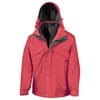 3-in-1 zip and clip jacket Red/ Black