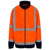 High visibility full-zip fleece RX750HONY2XL HV Orange/ Navy