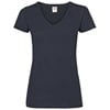 Lady-fit valueweight v-neck tee Deep Navy
