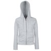 Premium 70/30 lady-fit hooded sweatshirt jacket Heather Grey