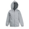 Premium 70/30 kids hooded sweatshirt jacket Heather Grey