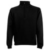Premium 70/30 zip neck sweatshirt Black