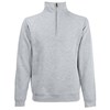 Premium 70/30 zip neck sweatshirt Heather Grey