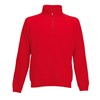 Premium 70/30 zip neck sweatshirt Red