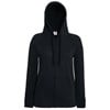 Lady-fit lightweight hooded sweatshirt jacket Black