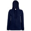 Lady-fit lightweight hooded sweatshirt jacket Deep Navy