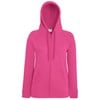 Lady-fit lightweight hooded sweatshirt jacket Fuchsia