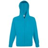 Lightweight hooded sweatshirt jacket Azure Blue